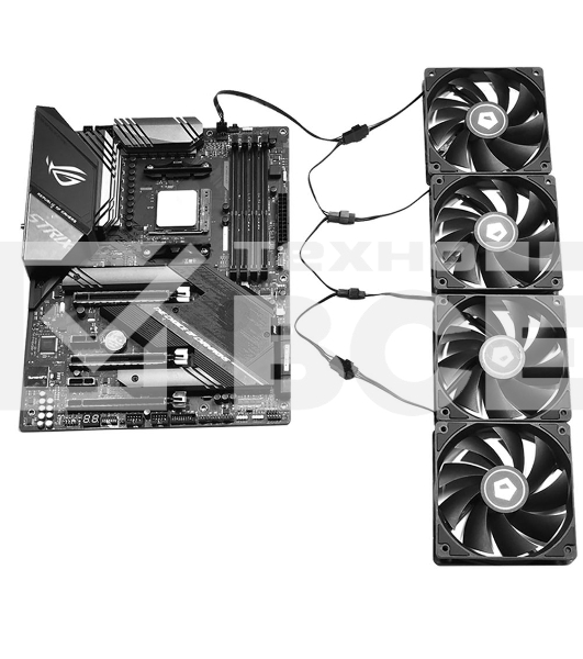 Кабель-разветвитель 1/4 ID-COOLING FS-04 (160шт/кор, 12V, PWM, 4 pin) Retail