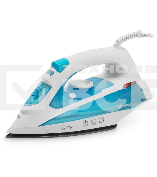 Утюг Maxwell MW-3055B белый/голубой 2200W