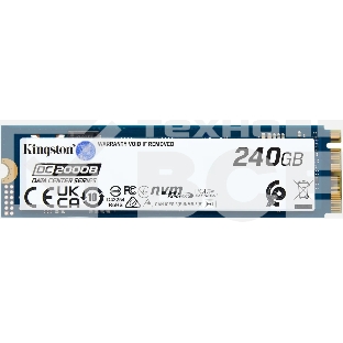 Накопитель SSD Kingston DC2000B, 240GB, PCIe 4.0 x4, M.2 2280, R/W 4500/400