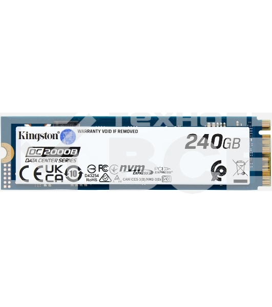 Накопитель SSD Kingston DC2000B, 240GB, PCIe 4.0 x4, M.2 2280, R/W 4500/400