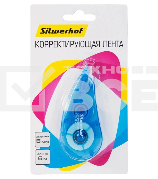 Лента корректирующая Silwerhof 443017 6мх5мм блистер