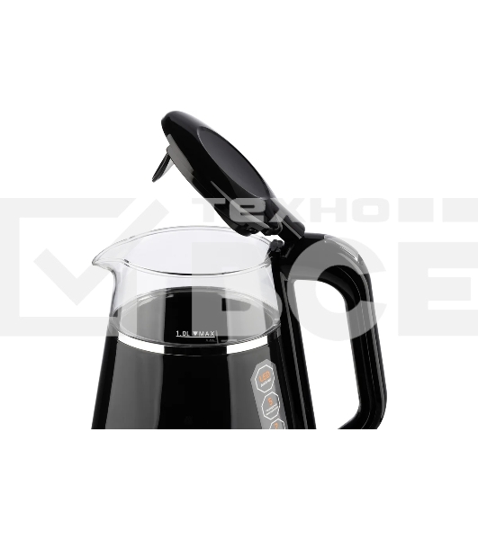 Чайник электрический LEONORD LE-1534 1 л, 1100 Вт, пластик/стекло, черный