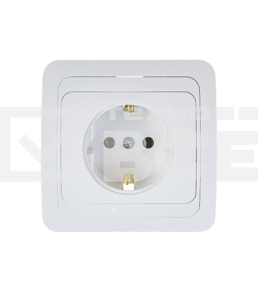 Розетка 1-м CLASSICO с заземл. 2028 бел. ASD / IN HOME 4680005959907