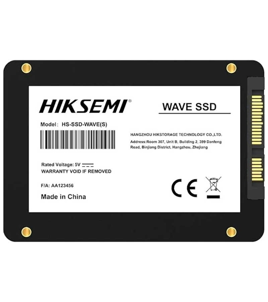 Накопитель SSD HIKSEMI Wave(S) 480Gb HS-SSD-WAVE(S) 480G 2.5' (SATA3, up to 550/470MBs, 3D NAND, 160TbW)