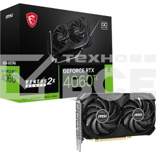 Видеокарта MSI RTX4060Ti VENTUS 2X BLACK OC PCI-E 4.0 8 ГБ GDDR6, 128 бит, DisplayPort x3, HDMI