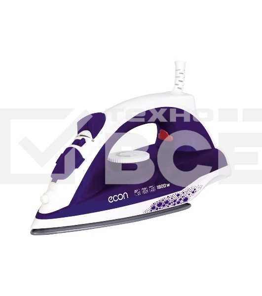 Утюг ECON ECO-BI1801 белый/фиолетовый, 1800 Вт
