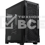Компьютерный корпус без блока питания Case HSPD M541, Mesh Mid Tower, черный, TG, 0.7 SPCC, no fans, ATX, mATX, mITX, 170/405/210мм, 2x2.5
