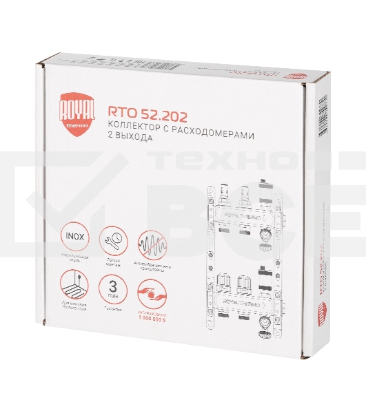 Коллектор Royal Thermo нерж. в сборе с расходомерами 1