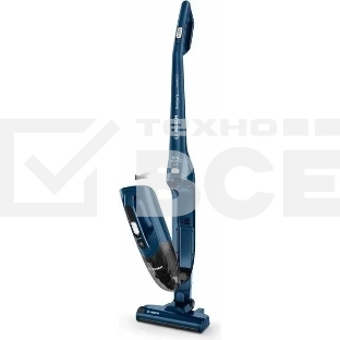 Пылесос вертикальный Bosch BBHF216 синий, питание от аккумулятора, 14.4 Вт, уборка сухая, пылесборник 0,4 л