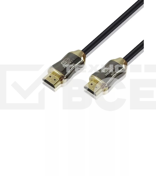 Кабель HDMI 19M/M,ver. 2.1, 8K@60 Hz 2m метал разъемы, нейлоновая оплетка Telecom <TCG300-2M>
