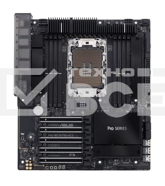 Серверная материнская плата ASUS Pro WS W790-ACE, LGA 4677, Intel W790, 8xDDR5, 4xSATA, 2xM.2, 5xPCIe 5.0 x16, 1xLAN 2.5Gb, 1xLAN 10Gb, 2xUSB 2.0 (9 pin), 1xUSB 3.2 Gen 1 (19 pin), 1xUSB 3.2 Gen 2x2 Type-C, 3.5 мм x5, SSI-CEB