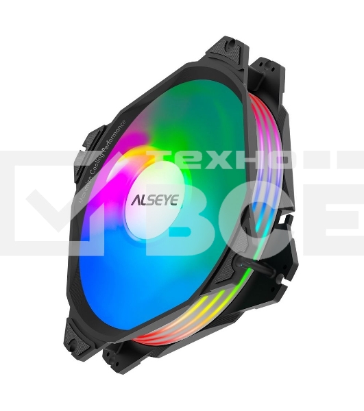 Вентилятор для корпуса Alseye M120-PB-A черный, 120 мм, 1700 об/мин, 35.8 дБ, 4 pin