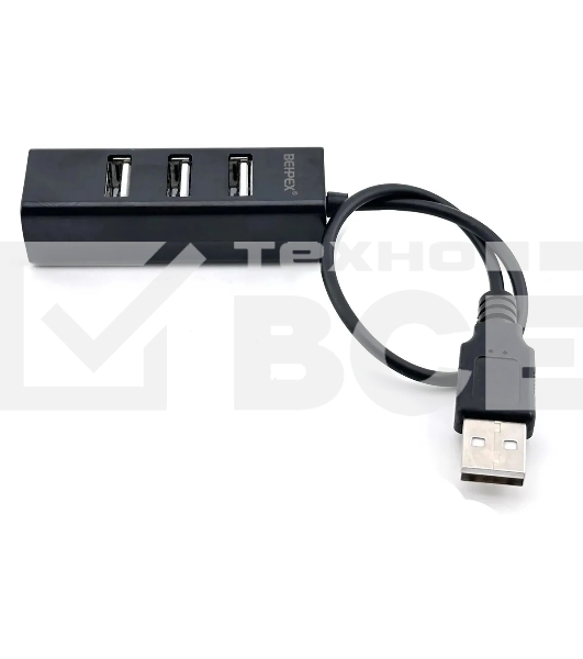 Разветвитель USB 2.0 BPH-1906 4порт. черный