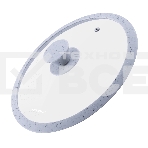 Крышка стеклянная Maunfeld TRINITY MGL24SMLG с силиконовым ободком и ручкой, 24 см, фото 1