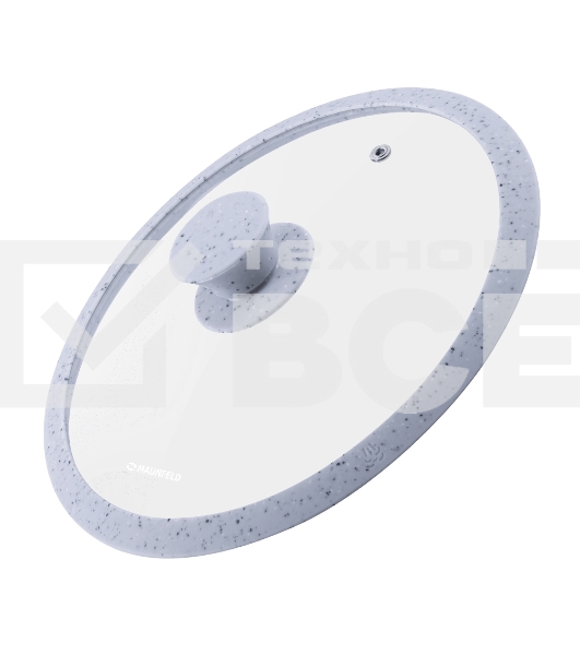 Крышка стеклянная Maunfeld TRINITY MGL24SMLG с силиконовым ободком и ручкой, 24 см