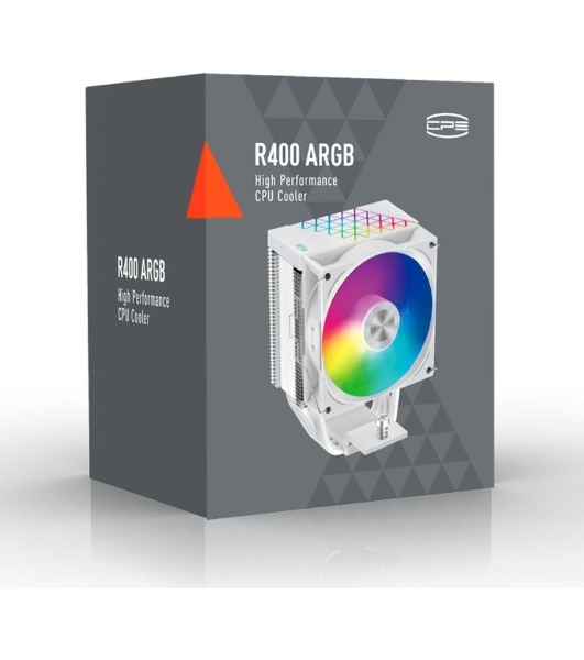 Устройство охлаждения (кулер) PcCooler R400 ARGB Soc-AM5/AM4/1200/1700/1851 белый 4-pin Al+Cu 180W Ret (R400-WHAWYX-US)