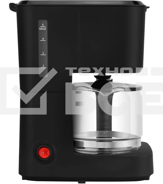 Кофеварка капельная Vitek VT-8386 черный, исп. кофе - молотый, 0,75 л, 630 Вт
