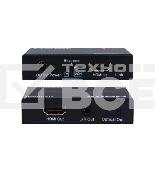 Деэмбеддер HDMI 4K60 Infobit iTrans AD01 HDCP 2.2, RCA и оптический выход