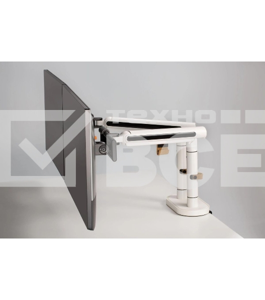 Кронштейн для мониторов Ultramounts UM727W белый 17'-32' макс.9кг крепление к столешнице поворот и наклон