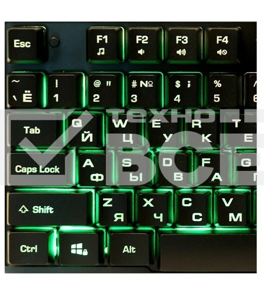 Комплект клавиатура+мышь Nakatomi KMG-2305U проводной, USB, 1600 DPI, черный