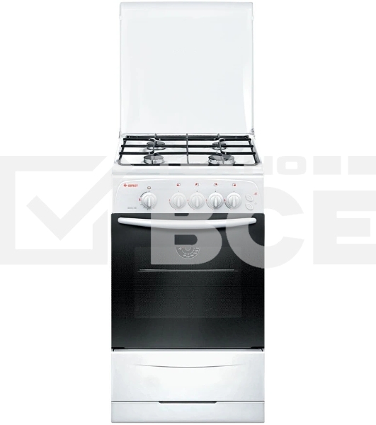 Плита газовая Gefest 3200-06 К2 белый, конфорок 4 шт, духовка 42 л, 50 см x 85 см x 57 см