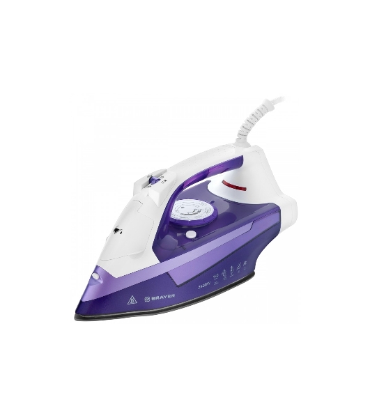 Утюг BRAYER BR4004 фиолетовый/белый, 2400 Вт, 25 г/мин, 140 г/мин, 280 мл