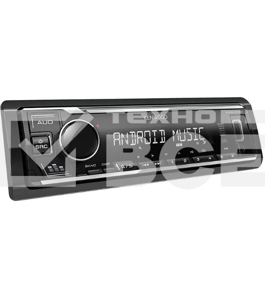 Автомагнитола Kenwood KMM-105M, 1 DIN, USB Type-A, AUX, съёмная панель