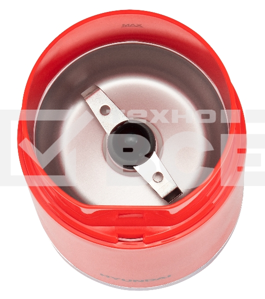 Кофемолка Hyundai HYC-G3272 200Вт сист.помол.:ротац.нож вместим.:70гр красный