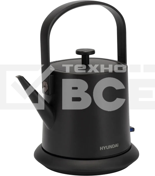 Чайник электрический Hyundai HYK-S2042 0.6 л, 1000 Вт, черный