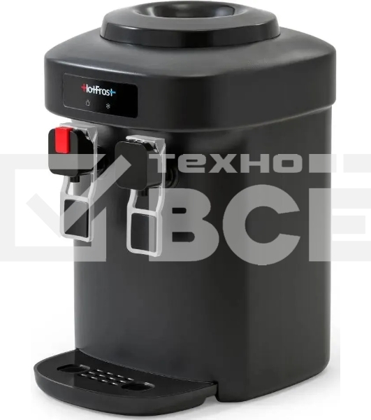 Кулер для воды HotFrost D65EN настольный, электронный, «push» - кран, черный