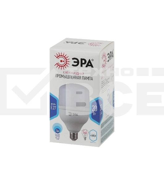 Лампа светодиодная ЭРА Б0027001 STD LED POWER T80-20W-4000-E27