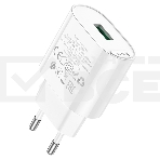 Блок питания (сетевой адаптер) HOCO C109A Fighter, QC3.0, 18W, белый, фото2