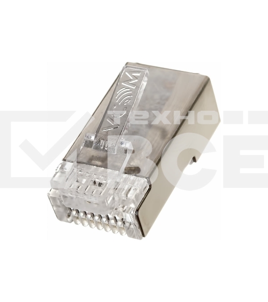 Коннектор VCOM RJ45 8P8C для FTP кабеля 5 кат. экранированные, 20шт,