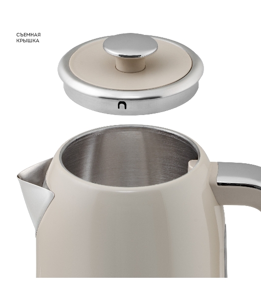 Чайник электрический Galaxy Line GL 0348 1.7л. 2200Вт кремовый корпус: нерж.сталь (ГЛ0348Л)
