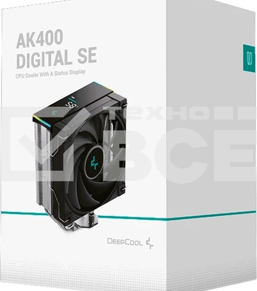 Устройство охлаждения(кулер) Deepcool AK400 Digital SE Soc-AM5/AM4/1200/1700/1851 черный 4-pin 19-28dB Al+Cu LCD 220W 812gr Ret (R-AK400-BKADMN-GJD)