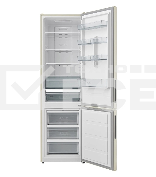 Холодильник Centek CT-1723 бежевый двухкамерный 254/85 л морозилка снизу, No Frost