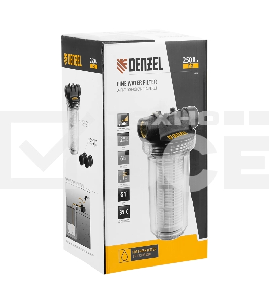 Фильтр тонкой очистки F2 Denzel объем 2 л, диаметр 1'