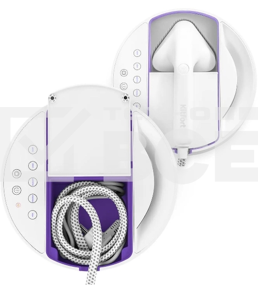 Отпариватель Kitfort КТ-9110-1 белый/фиолетовый, 2180 Вт, 45 г/мин, 600 мл