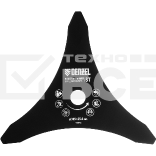Диск для триммера Denzel 305 х 25,4 мм, толщина 1,6 мм, 3 лезвия