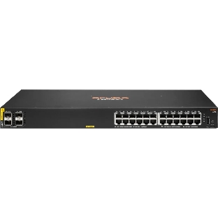Коммутатор HPE Aruba 6100 24G CL4 4SFP+, 24×1 Гбит/с PoE+ + 4×10 Гбит/с SFP+, управляемый