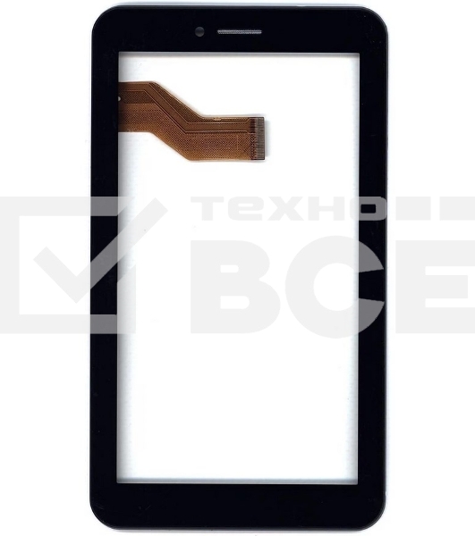 Сенсорное стекло (тачскрин) для Irbis TX26. черное с рамкой
