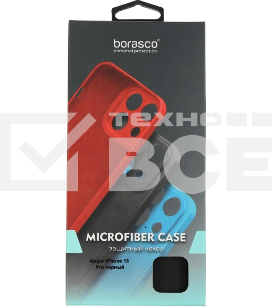 Чехол (клип-кейс) BoraSCO для Apple iPhone 15 Pro черный (72429)