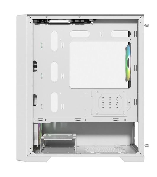 Компьютерный корпус Powercase Alisio Micro X4W V2, Tempered Glass, 4х 120мм ARGB fans, ARGB HUB, белый, mATX (CAMCXW-A4)
