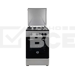 Плита газовая Kraft KF-FSK5301GS серый, конфорок 4 газовых, духовка 58 л, 50 см x 85.5 см x 55.6 см, фото 1