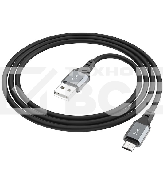 Кабель Hoco X86 Micro Spear USB (m)-micro USB (m) 1м черный коробка