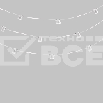 Гирлянда Белт-Лайт 2 жилы, 50м, шаг 40см, 125 патронов E27, IP65, белый круглый провод NEON-NIGHT, фото 1