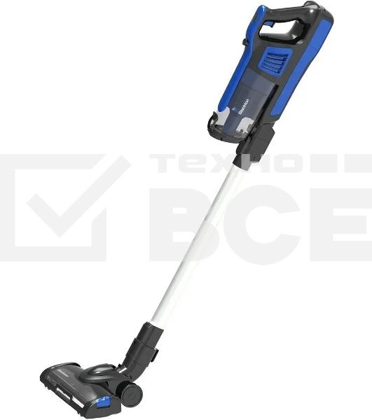 Пылесос вертикальный Blackton Bt VCA1401B черный-синий, питание от аккумулятора, 120 Вт, уборка сухая, пылесборник 0.6 л, работа от АКБ max 40 мин