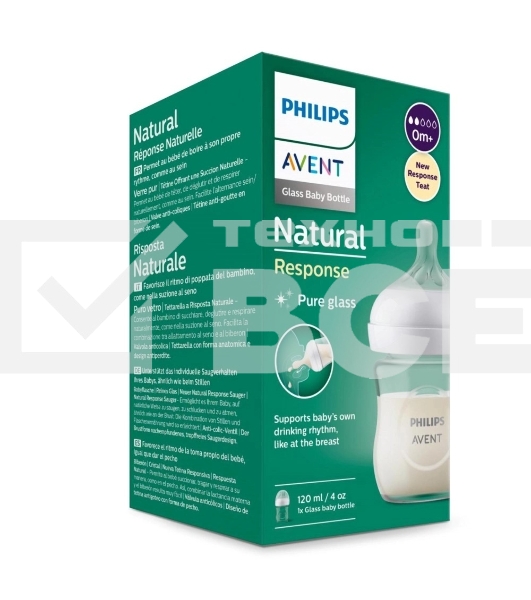 Бутылочка для кормления Philips Avent NATURAL Response 125 мл, 1 шт, стекло
