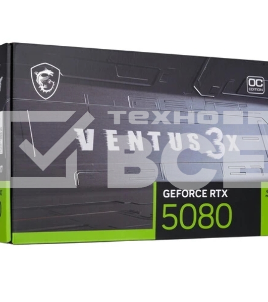 Видеокарта MSI PCIE16 RTX5080 16GB RTX 5080 16G VENTUS 3X PLUS