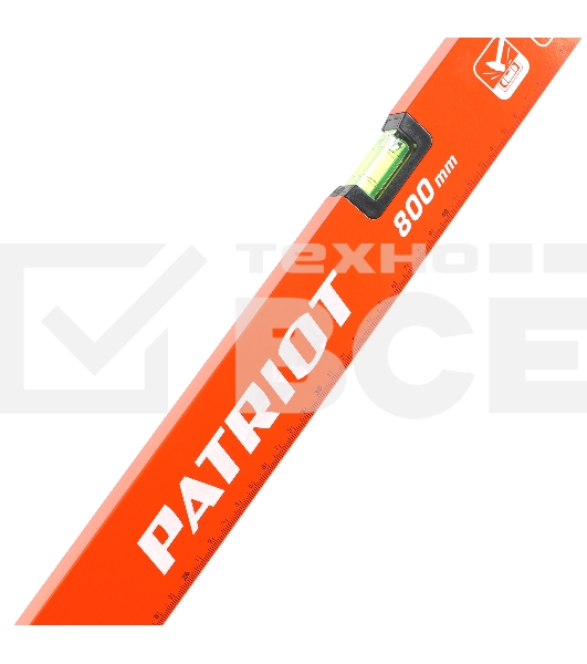 Уровень PATRIOT LRP-800, магнитный, алюминиевый фрезерованный, усиленный, 800мм